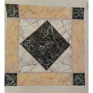 Marble Design Two Needlepoint Canvas Picture Pillow Embroidery Stitchery
